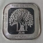 100GM RECTANGLE TREE COIN 999 FINE SILVER COIN JALAAN'S 999 FINE SILVER COIN