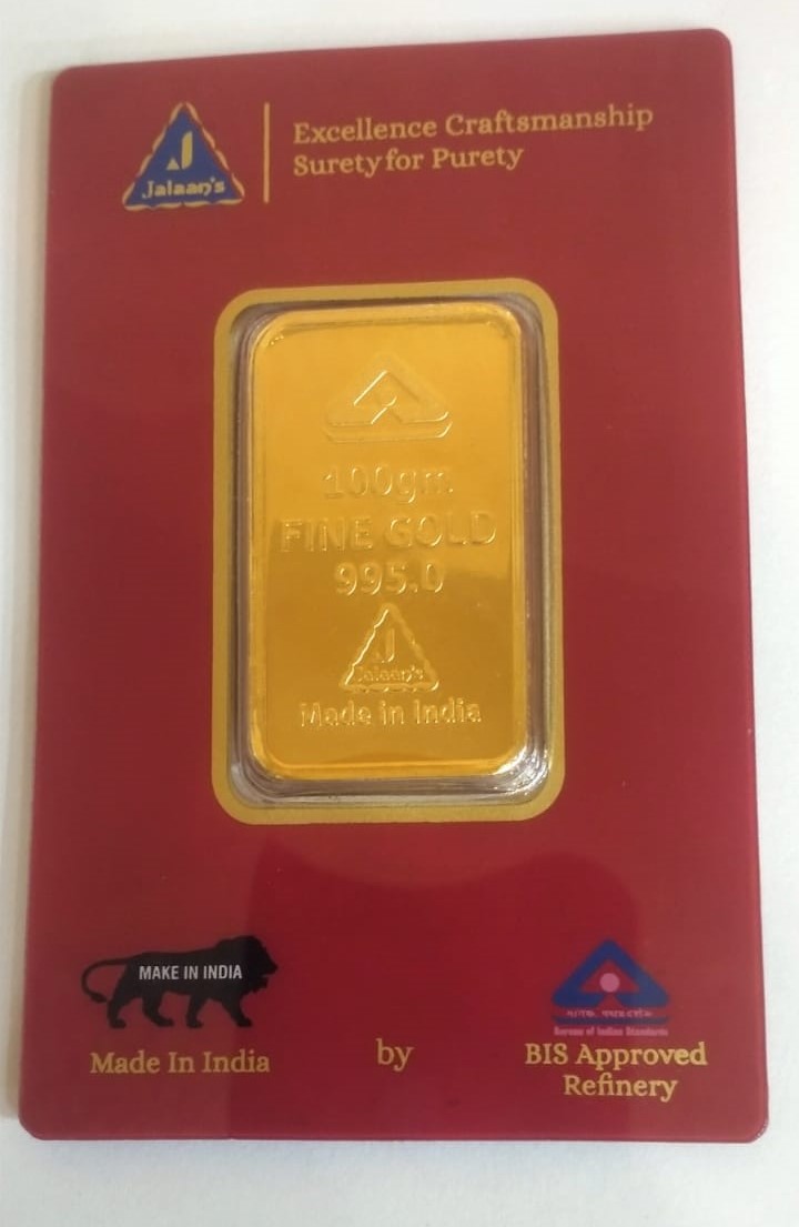 100GM GOLD BAR 995 JALAAN'S 995 GOLD BAR 100GM