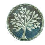 TREE SILVER COIN, SILVER COIN, 999 FINE SILVER, BIS HALLMARKED, 10G SILVER COIN