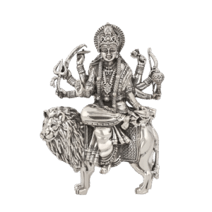 BIS Hallmarked Jalaan's Durga Ji Silver Murti 92.5%