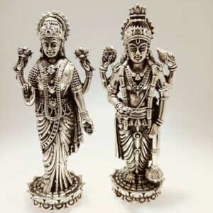 SHREE VISHNU BHAGWAN AND SHREE LASKSMI DEVI JI MURTI SILVER JEWELLERY 92.5% JALAAN'S SILVER JEWELLERY