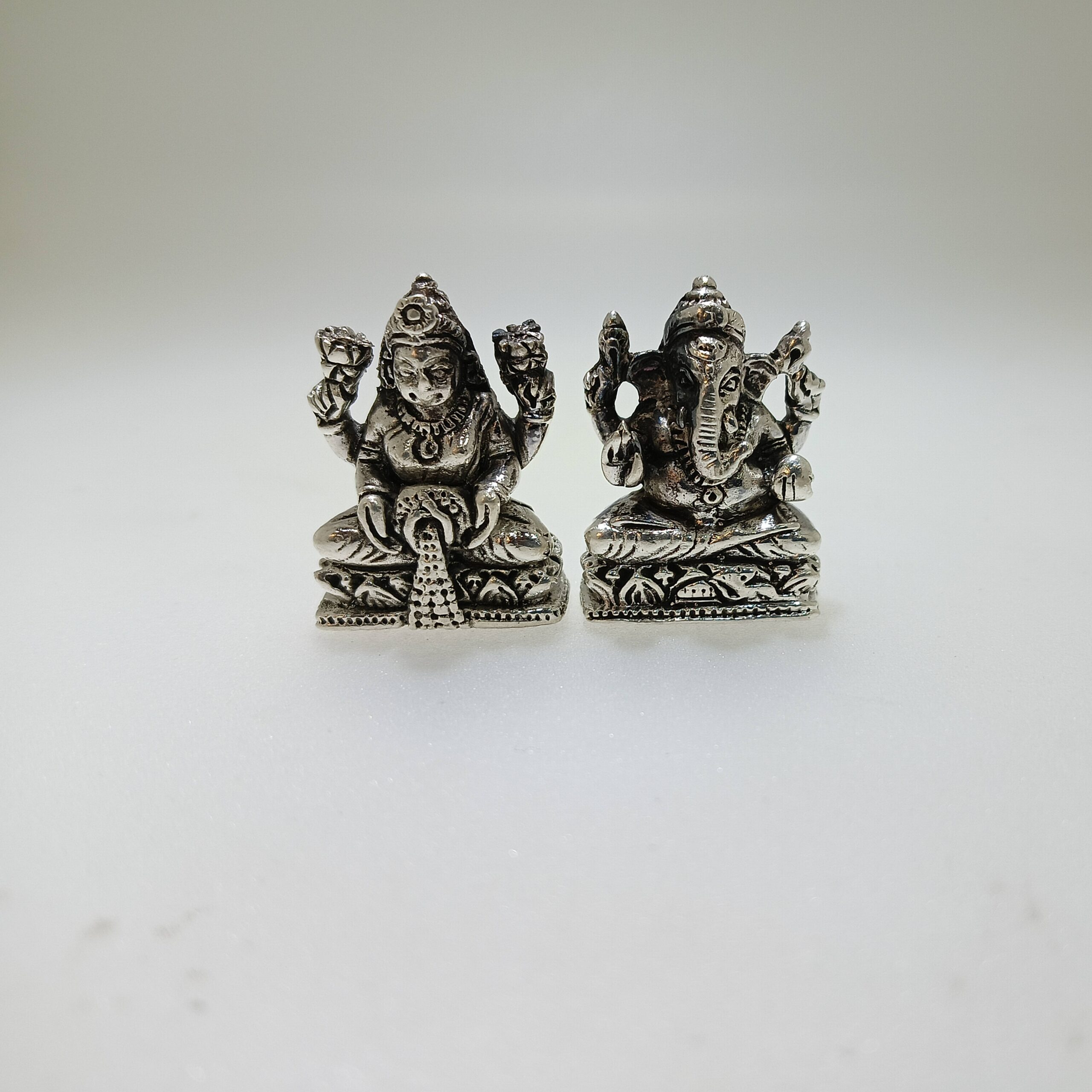 SHREE GANESH LAKSHMI JI MURTI SILVER JEWELLERY 92.5% JALAAN'S SILVER JEWELLERY