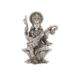 BIS HALLMARKED JALAAN'S 92.5% SHREE SARASWATI DEVI JI SILVER JEWELLERY MURTI
