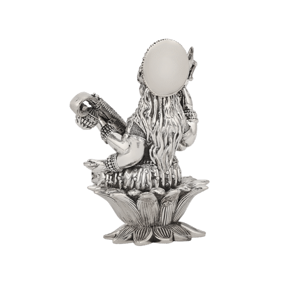 BIS Hallmarked Jalan's 92.5% Pure Silver Saraswati Devi Ji Murti – a divine silver jewellery masterpiece symbolizing wisdom, purity, and grace.