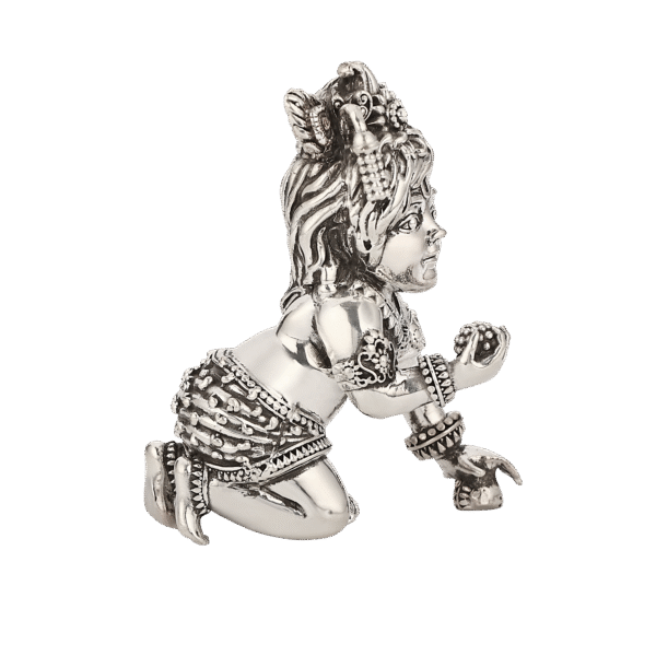 BIS HALLMARKED JALAAN'S 92.5% SHREE LADDU GOPAL JI MURTI SILVER JEWELLERY