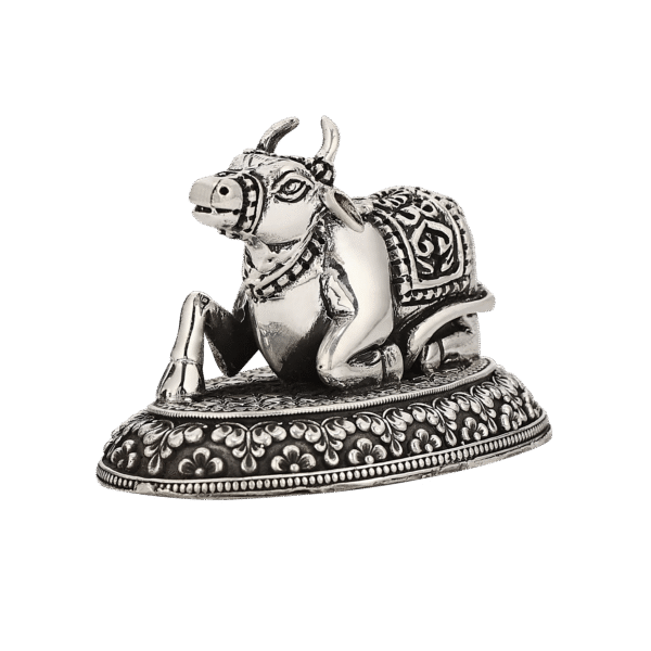 BIS HALLMARKED JALAAN'S 92.5% SHREE NANDI JI MURTI SILVER JEWELLERY