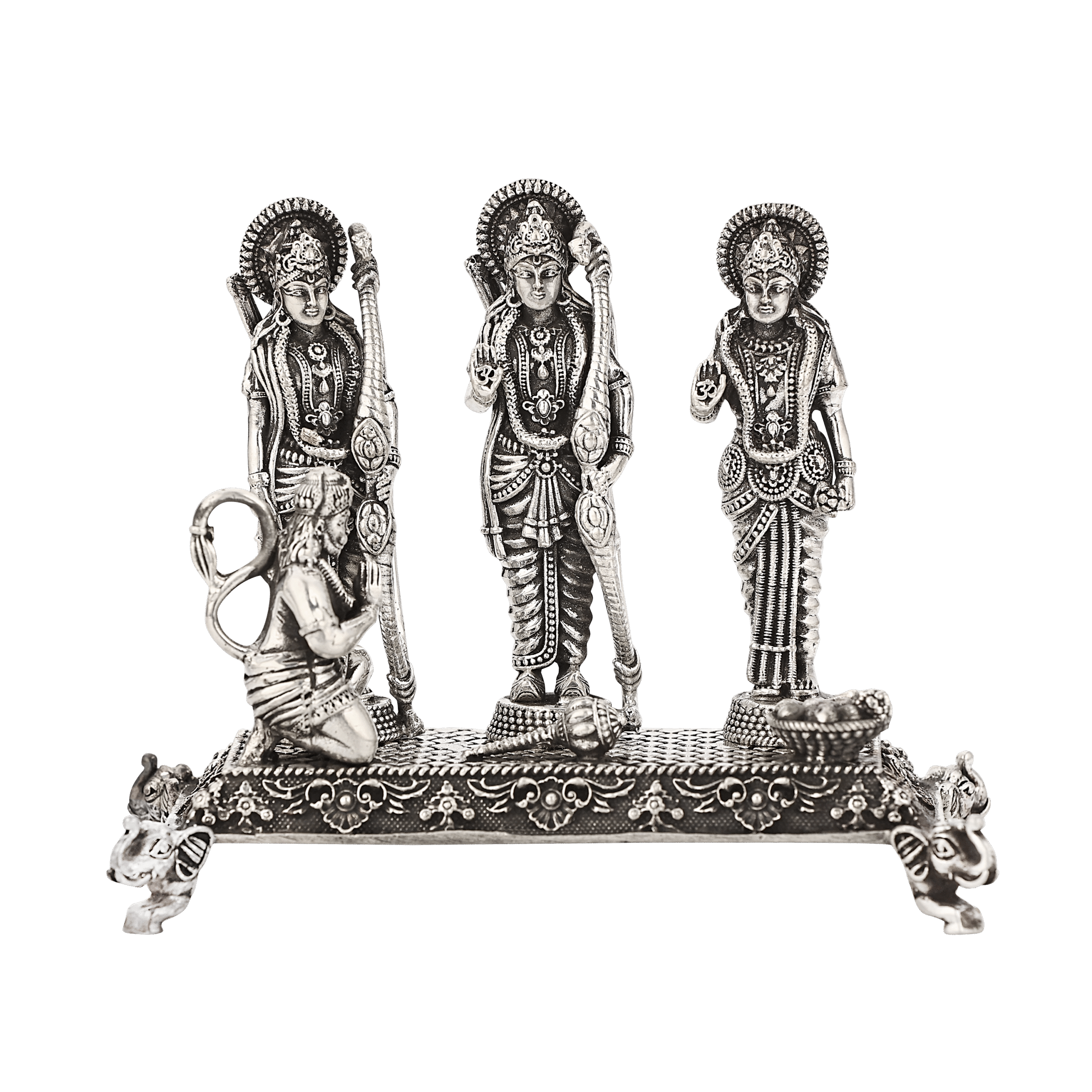 Jalan’s BIS Hallmarked 92.5% Shree Ram Darbaar Murti in pure silver – a divine masterpiece symbolizing righteousness, devotion, and harmony. Perfect for home temples or spiritual gifting.