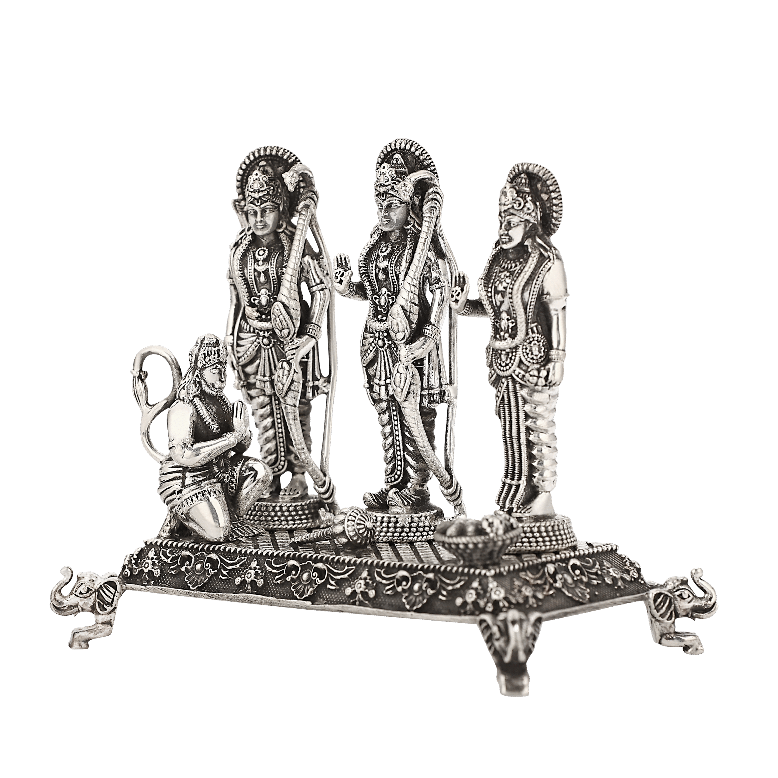 Jalan’s BIS Hallmarked 92.5% Shree Ram Darbaar Murti in pure silver – a divine masterpiece symbolizing righteousness, devotion, and harmony. Perfect for home temples or spiritual gifting.