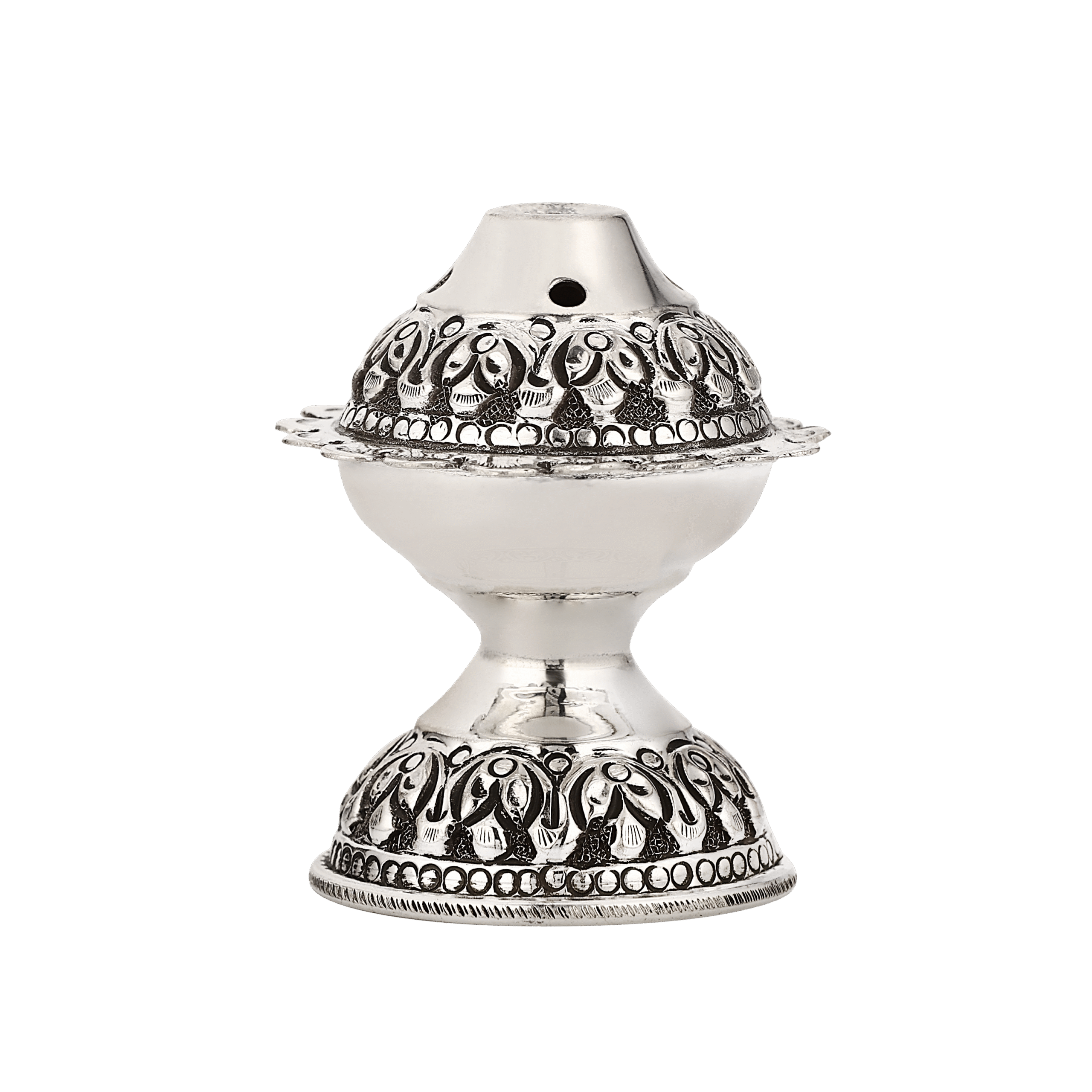 Celebrate light, purity, and devotion with Jalan’s BIS Hallmarked 92.5% Silver Pooja Diya, a timeless addition to your sacred rituals. Expertly handcrafted in sterling silver and authenticated with the BIS hallmark, this diya reflects divine elegance and traditional artistry. Whether lighting it during daily prayers, special poojas, or festive celebrations, it serves as a radiant symbol of spiritual energy and blessings. Its sturdy yet graceful design ensures both aesthetic appeal and long-lasting use. A perfect offering for your home temple or a thoughtful religious gift for loved ones.