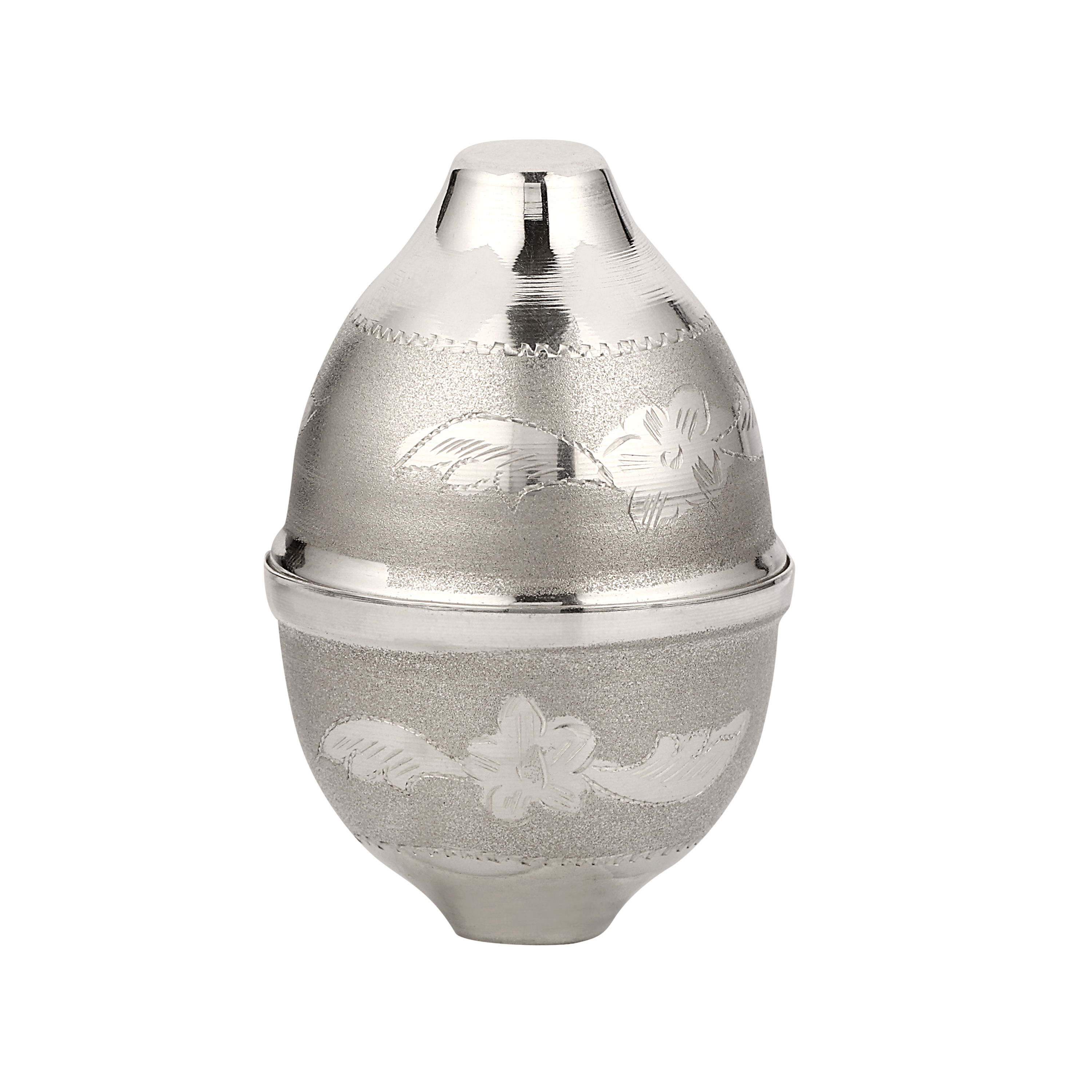 Jalan’s BIS Hallmarked 92.5% Silver Nariyal Cover – a beautifully handcrafted silver cover for ceremonial coconuts, symbolizing purity and prosperity in traditional rituals.