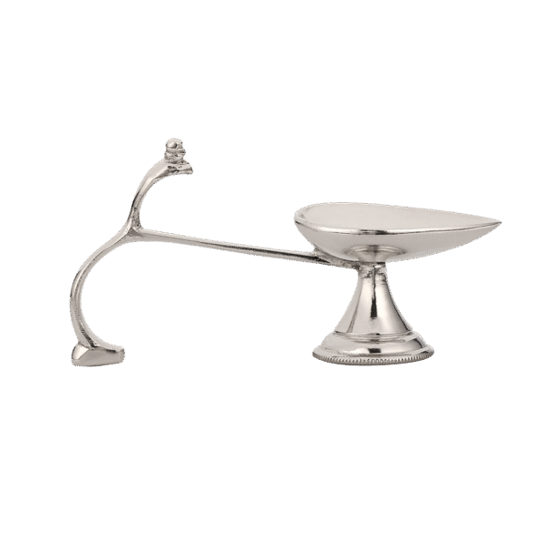 Jalan’s BIS Hallmarked 92.5% Silver Pooja Standing Diya – an elegant, handcrafted silver diya designed to stand tall and radiant during your spiritual rituals and festive poojas.