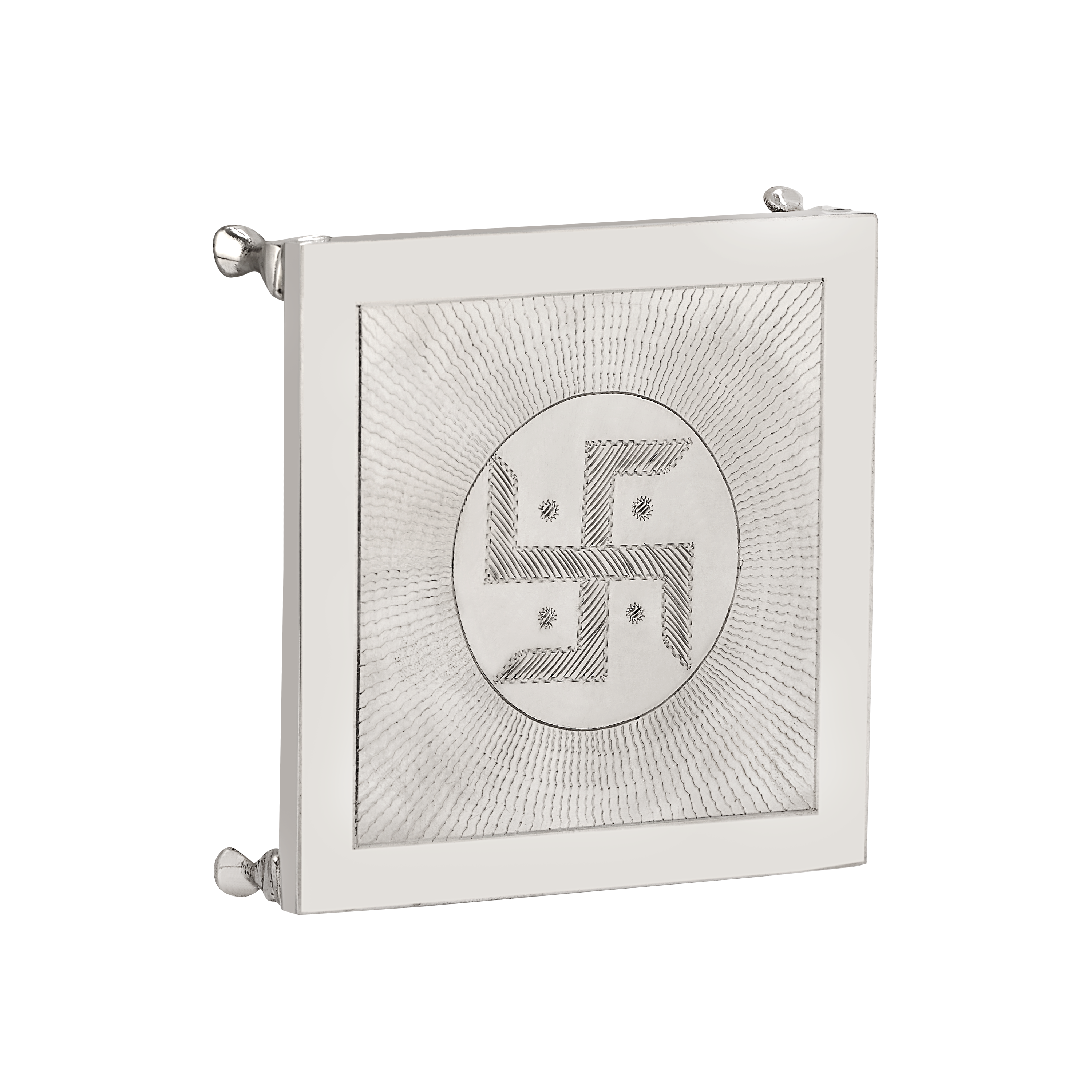 Jalan's 92.5% Swastik Khat Silver Jewellery is BIS Hallmarked for guaranteed purity. Symbolic and sophisticated, this piece blends cultural richness with fine sterling silver craftsmanship.