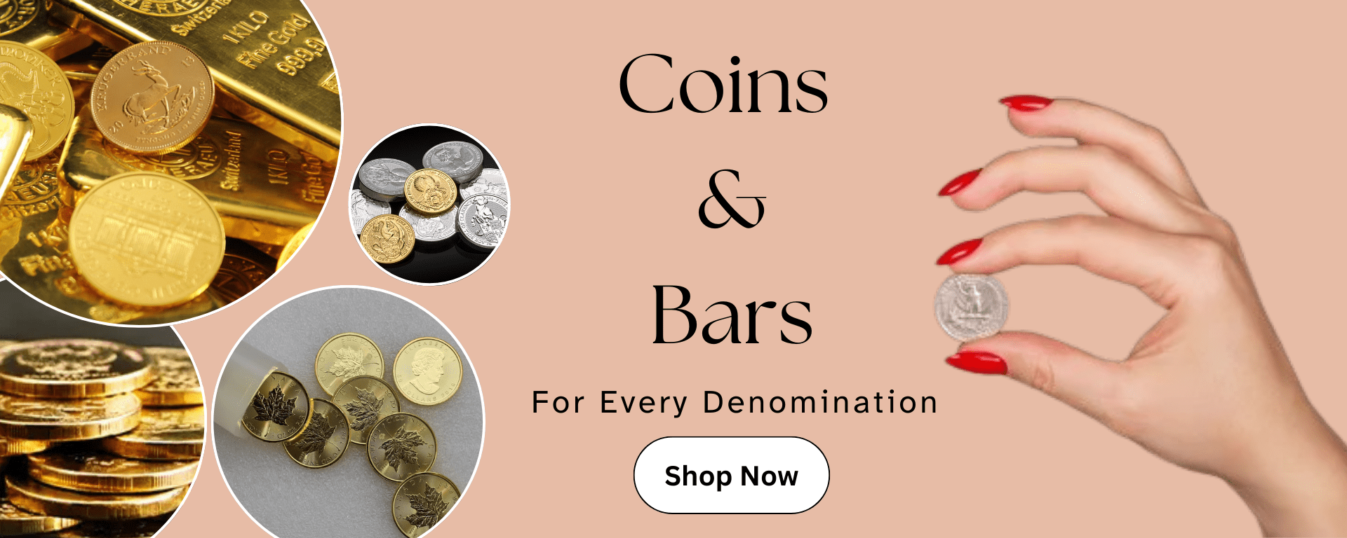 Silver and Gold Coins, Bars and Bullion
